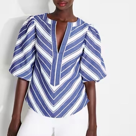 kate spade Tops - Kate Spade New York Stripe Double Cloth Top